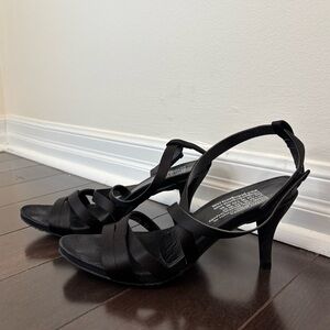 Pedro Garcia Black Strappy Heels Size 37- Made in Spain